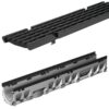 Filcoten PRO G afløbsrende NB100 1000mm m/støbejernsrist